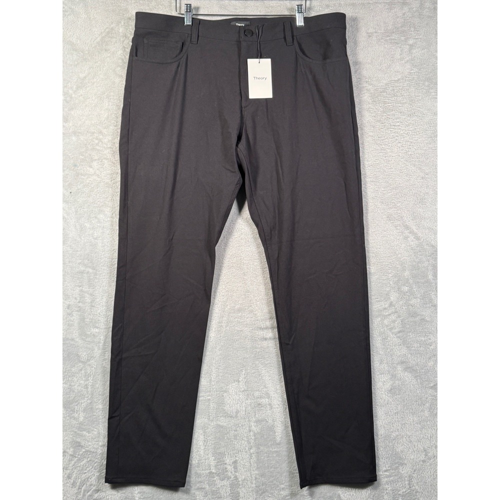 Theory Pants Mens 38 Black Raffi Neoteric Twill Stretch Slim